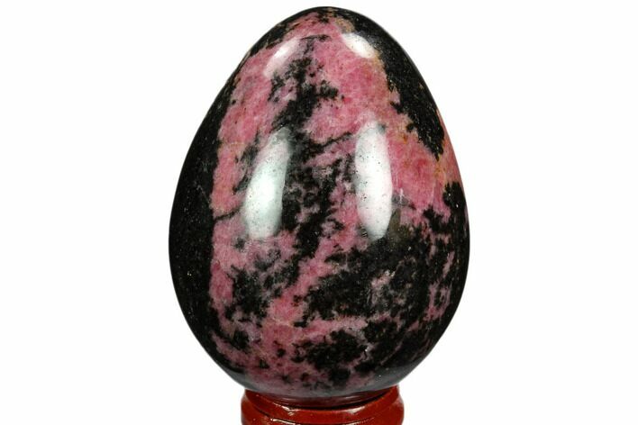 Polished Rhodonite Egg - Madagascar #117373